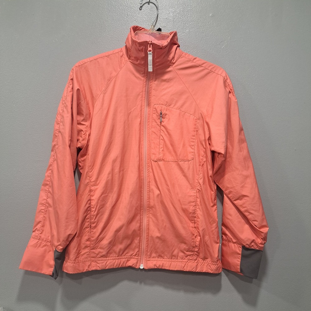 Columbia Titanium Womens XS Coral Pink Ripstop Full Zip Windbreaker Jacket